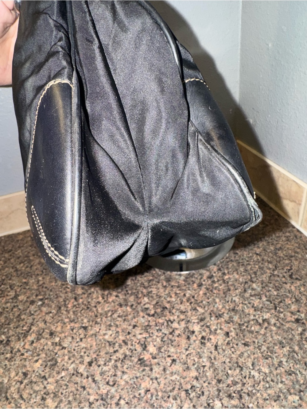 Prada Tessuto vintage Nylon & Leather Shoulder Bag - Black ✅authentic✅ - Picture 7 of 8